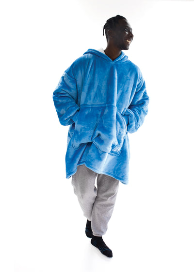 Sky Blue Snoozy Hoodie Blanket