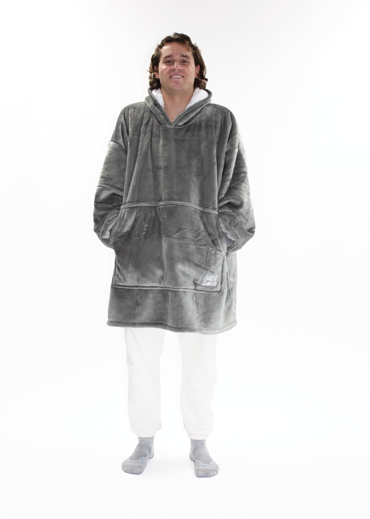 Light Grey Snoozy Hoodie Blanket