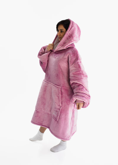 Lotus Pink Snoozy Hoodie Blanket